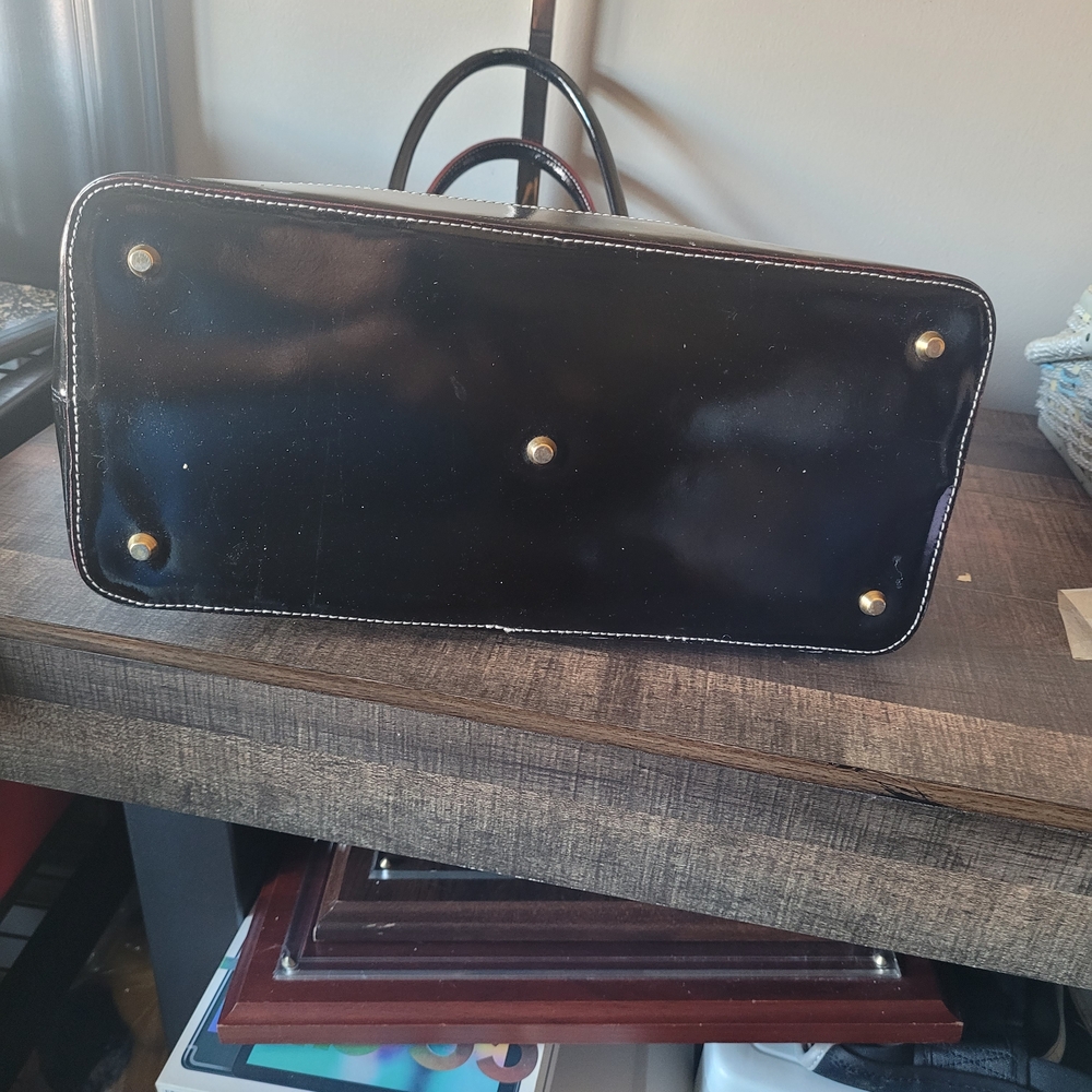 Arcadia Glossy Black Satchel - Picture 4 of 4